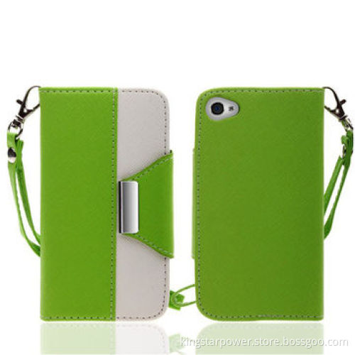 Leather Case for iPhone 4/4S/4G/4GS, Made of PC + PU